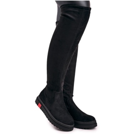 Stivali Alti Donna Camoscio Nero Gracelyn