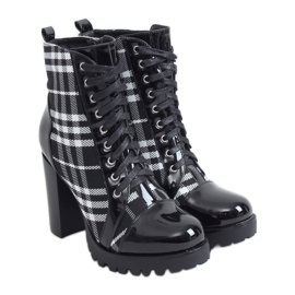 Tacchi alti neri a scacchi neri NS080P Black nero
