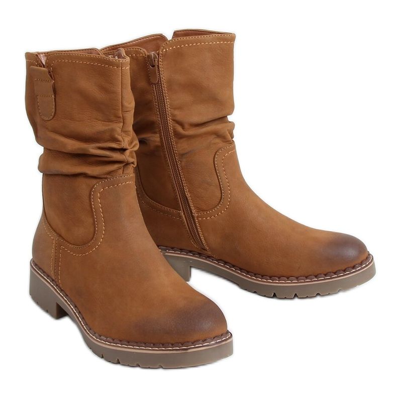 Cammello 6981 Stivali da donna color cammello marrone