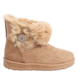 Stivali da neve con bottone cammello 258 Camel marrone