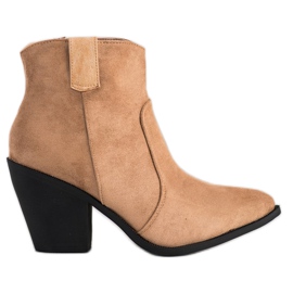 Small Swan Stivali alla moda in Spitz marrone