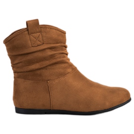 SHELOVET Stivaletti in pelle scamosciata casual marrone