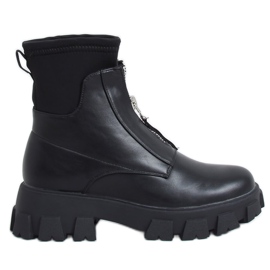 Stivali neri con suola alta NS155-1 Black nero