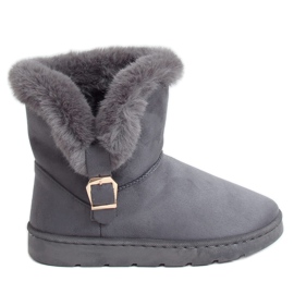Stivali da neve da donna grigi con fibbia A979 Grey grigio