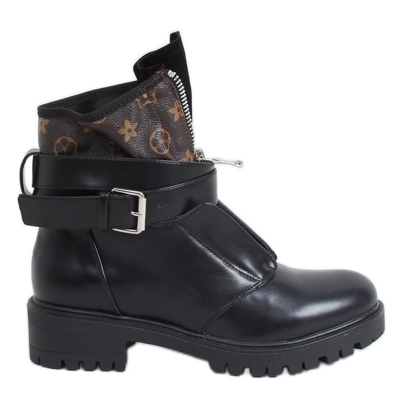 Stivali neri sulla protezione NC1053 Black marrone nero