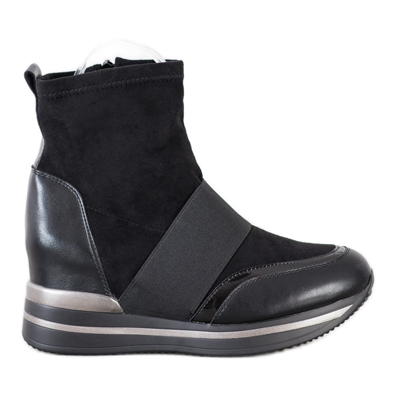SHELOVET Stivali con zeppa alla moda nero