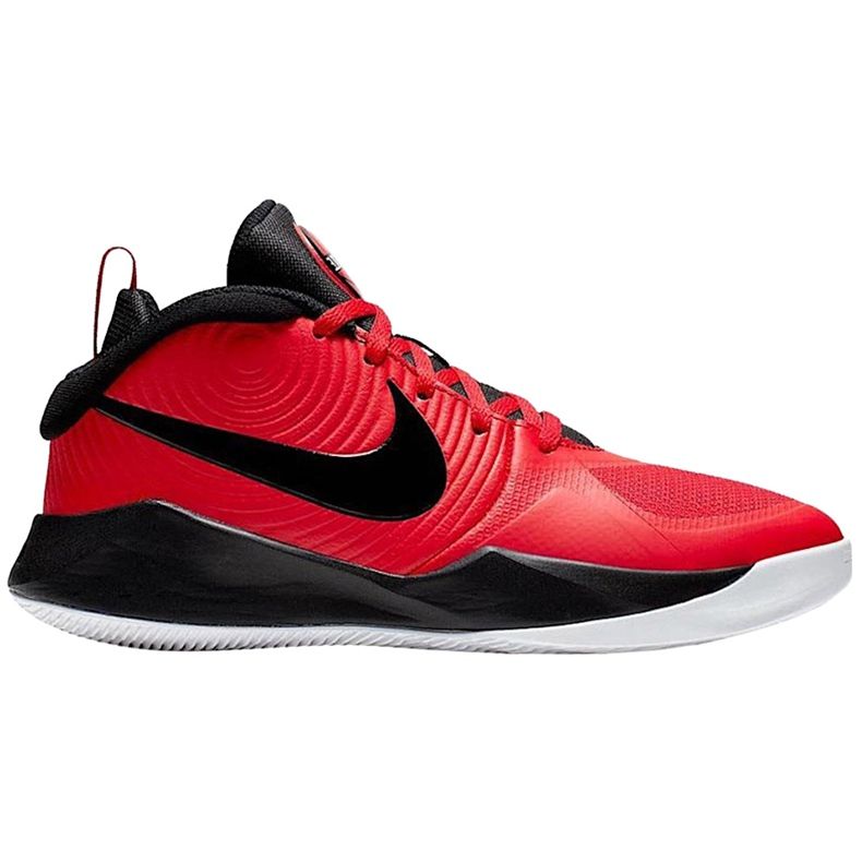 Nike Team Hustle rosso e nero AQ4224 600 scarpe da bambino