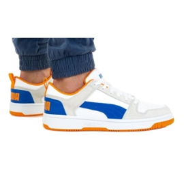 Puma Rebound Layup Lo Sd M 370539 04 bianco blu arancia grigio