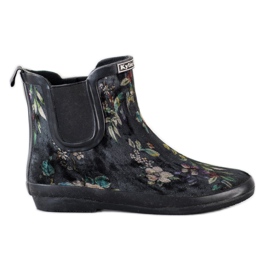 Kylie Stivali in pelle scamosciata con fiori nero