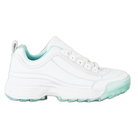 Kylie Scarpe da ginnastica alla moda bianco verde