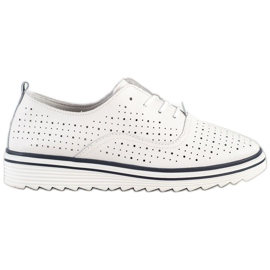 Goodin Calzature in pelle traforata bianca