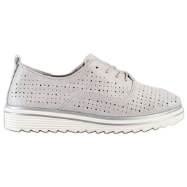 Goodin Calzature in pelle traforata beige