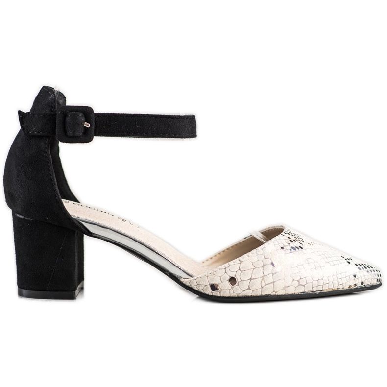 Goodin Décolleté con stampa serpente beige marrone nero