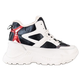 Seastar Stivaletti alla moda sportiva bianca nero rosso