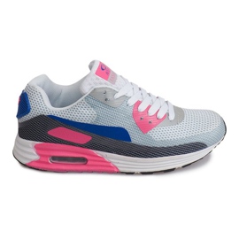 Scarpe sportive da donna B49-1 Bianche bianca blu rosa grigio