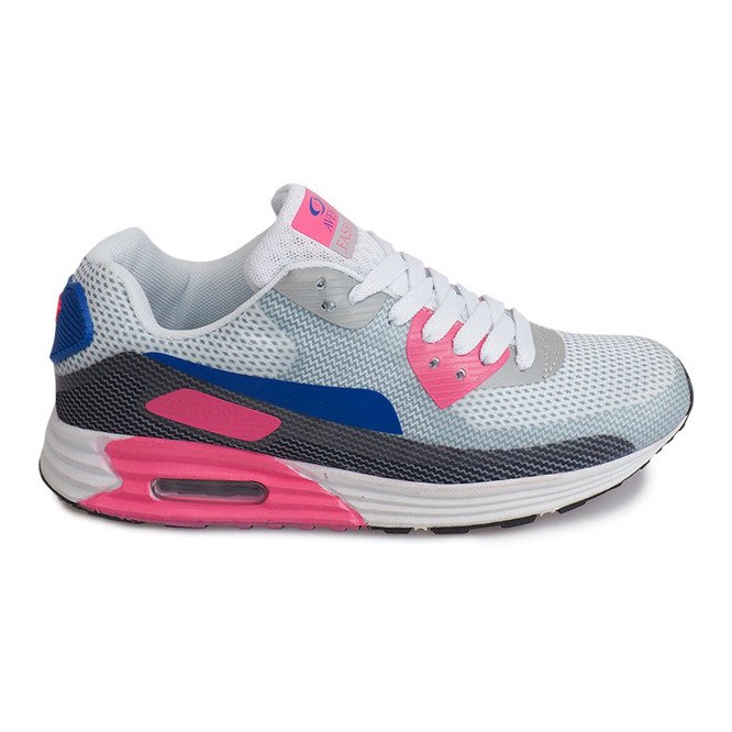 Scarpe sportive da donna B49-1 Bianche bianca blu rosa grigio