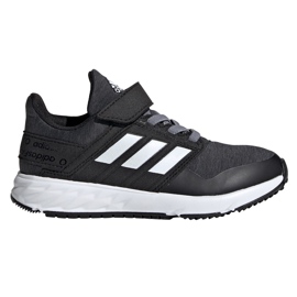 Scarpe Adidas FortaFaito El K per bambini nere e grigie EE7309 nero grigio