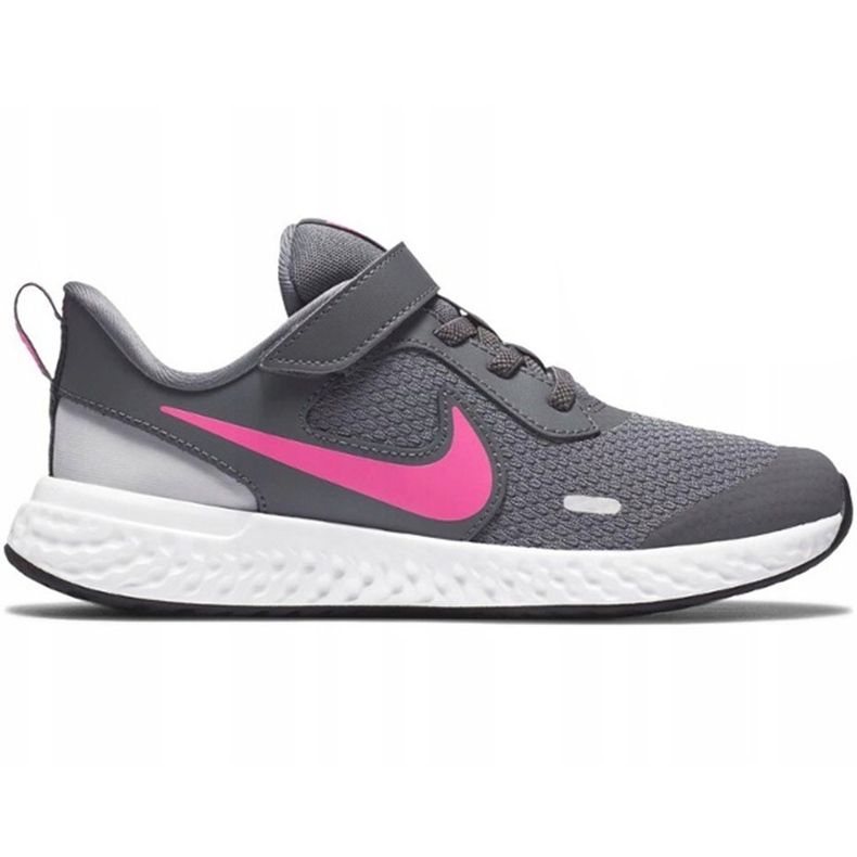 Nike Revolution 5 scarpe da bambino grigio-rosa BQ5672 015