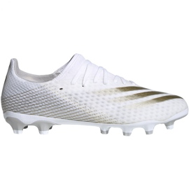 Scarpe da calcio Adidas X Ghosted.3 Mg M FW3543 bianco, oro d'oro