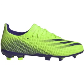 Scarpe da calcio Adidas X Ghosted.3 Fg Jr EG8212 verde verde