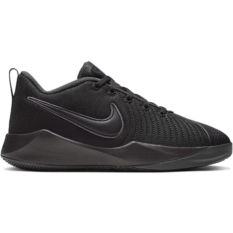 Nike Team Hustle Quick 2 scarpe nere da bambino AT5298 001 nero nero