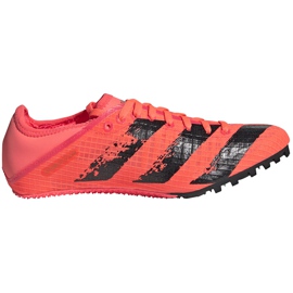 Scarpe da donna Adidas Sprintstar spikes FW9140 nero arancia