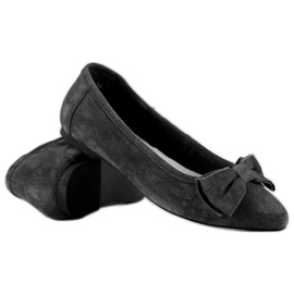 Filippo Ballerine in pelle con fiocco nero