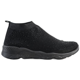 Goodin Slipons Neri Con Cristalli nero