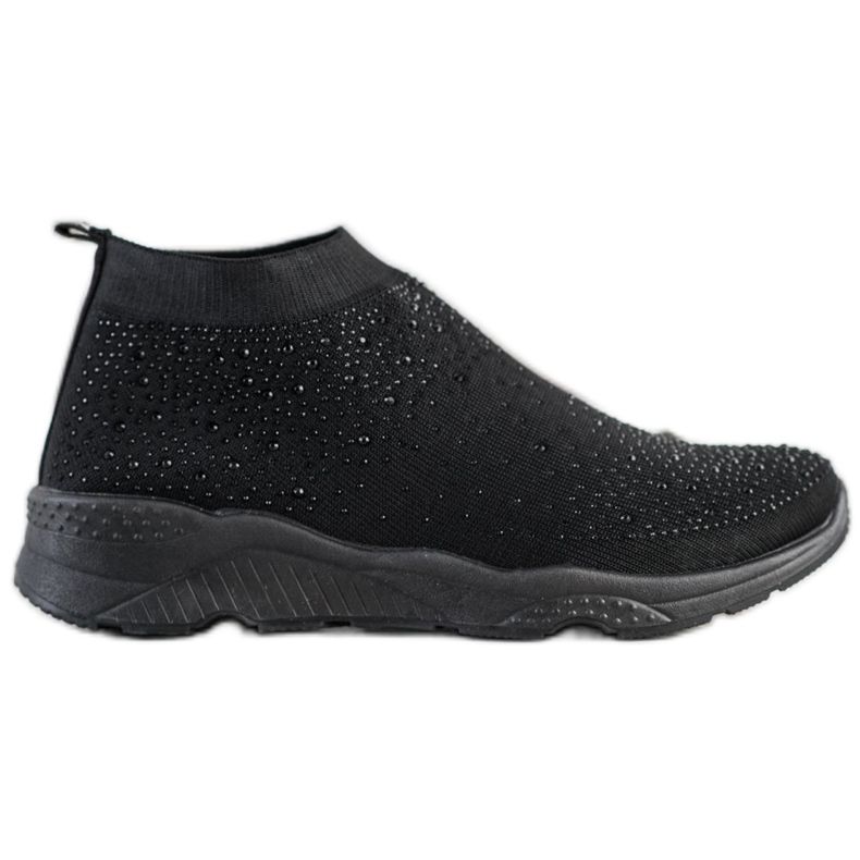 Goodin Slipons Neri Con Cristalli nero