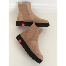 Stivaletti Chelsea con suola alta di colore beige NS139P Beige Ii Genre