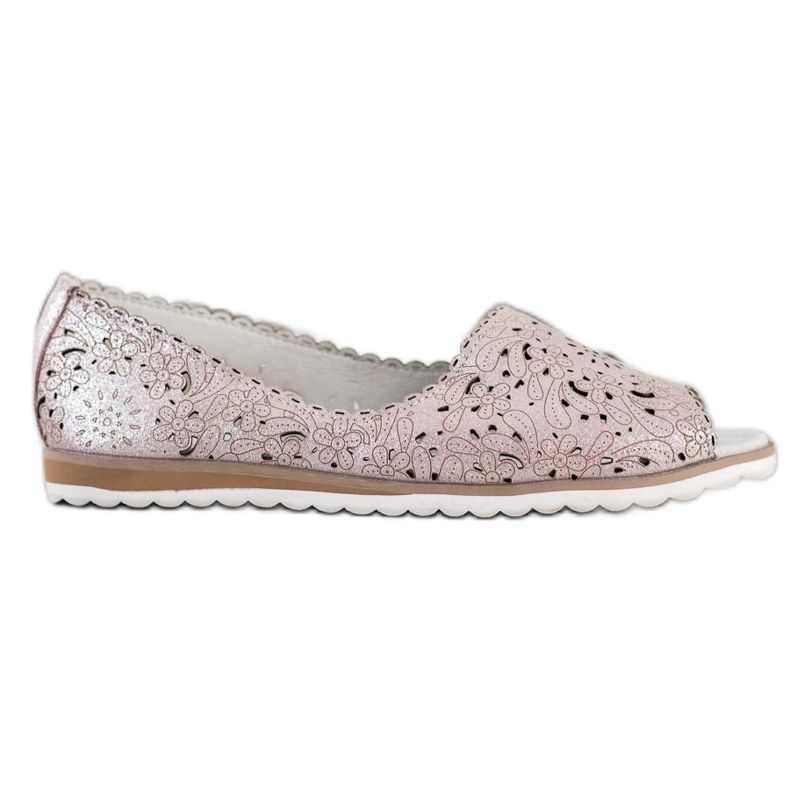 Ballerine VINCEZA in pelle rosa d'argento