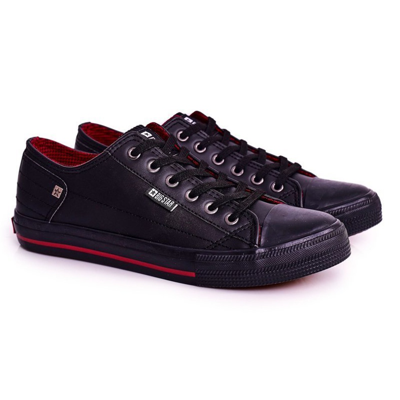Sneakers da uomo in pelle Big Star DD174259 Nere nero