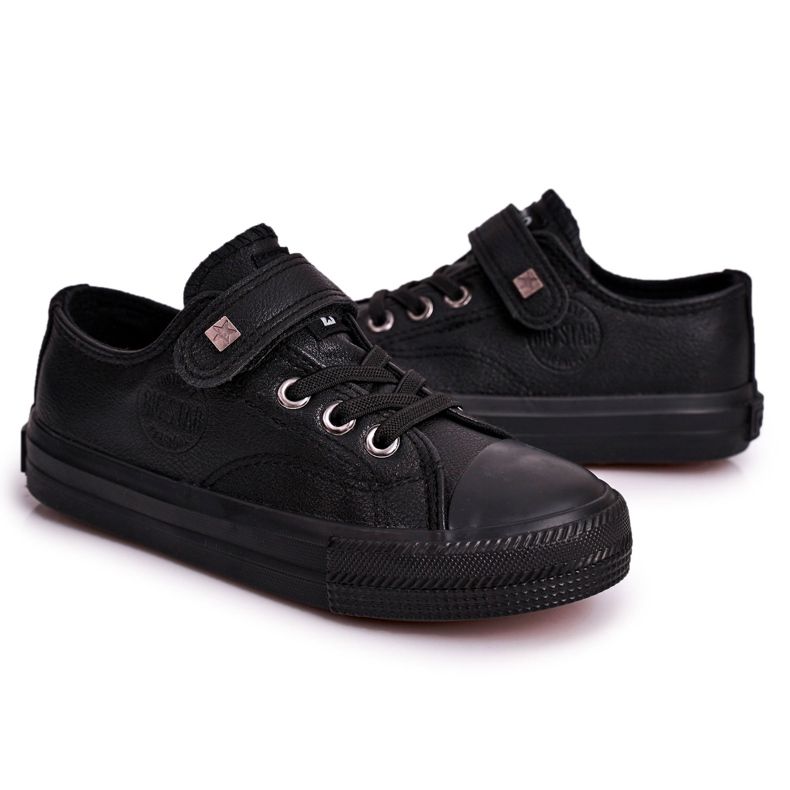 Sneakers in pelle per bambini Big Star EE374034 Nero