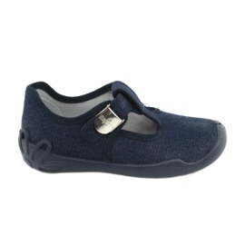 Scarpe per bambini Befado blanka blu navy 115X005 d'argento