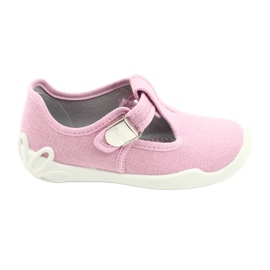 Scarpe per bambini Befado blanka rosa 115X002 argento