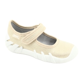 Scarpe dorate veloci Befado per bambini 109P224 beige d'oro