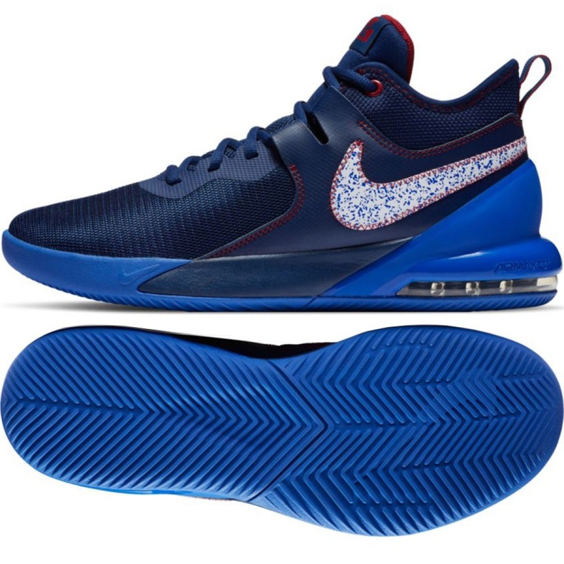 Nike Air Max Impact M CI1396 400 Scarpa da basket rosso, blu marino, blu blu navy