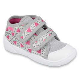 Scarpe per bambini Befado arancione 212P067 rosa d'argento grigio