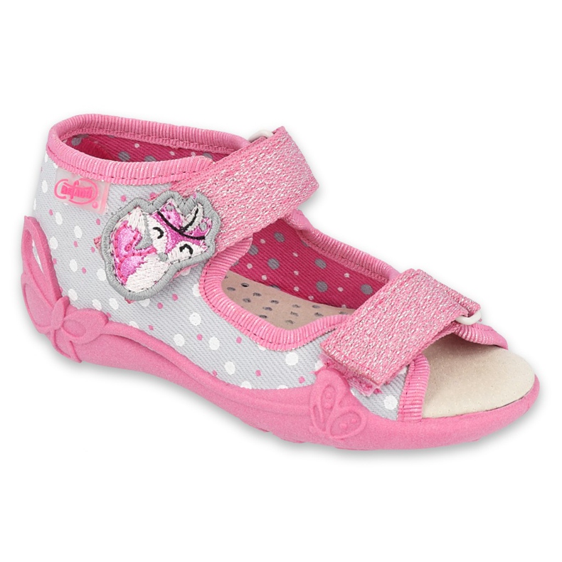 Scarpe per bambini gialle Befado 342P018 rosa grigio