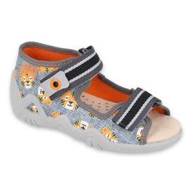 Scarpe da bambino Befado gialle 350P016 grigio multicolore giallo