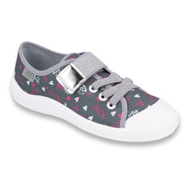 Scarpe per bambini Befado 251Q138 rosa argento grigio