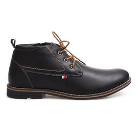 Stivali alti caldi legati 86105 neri nero