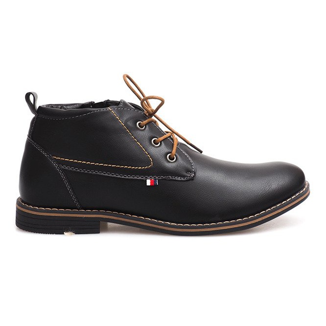 Stivali alti caldi legati 86105 neri nero