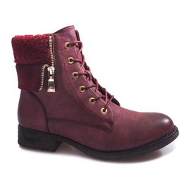 Stivali Con Pelliccia BZ8402-KB Vino rosso