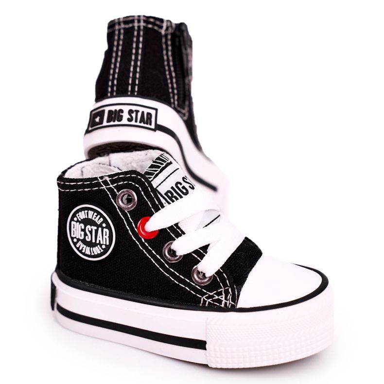 Sneakers Alte Per Bambini Con Cerniera Big Star HH374188 Nere nero