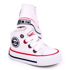 Sneakers Alte Per Bambini Con Cerniera Big Star HH374187 Bianco