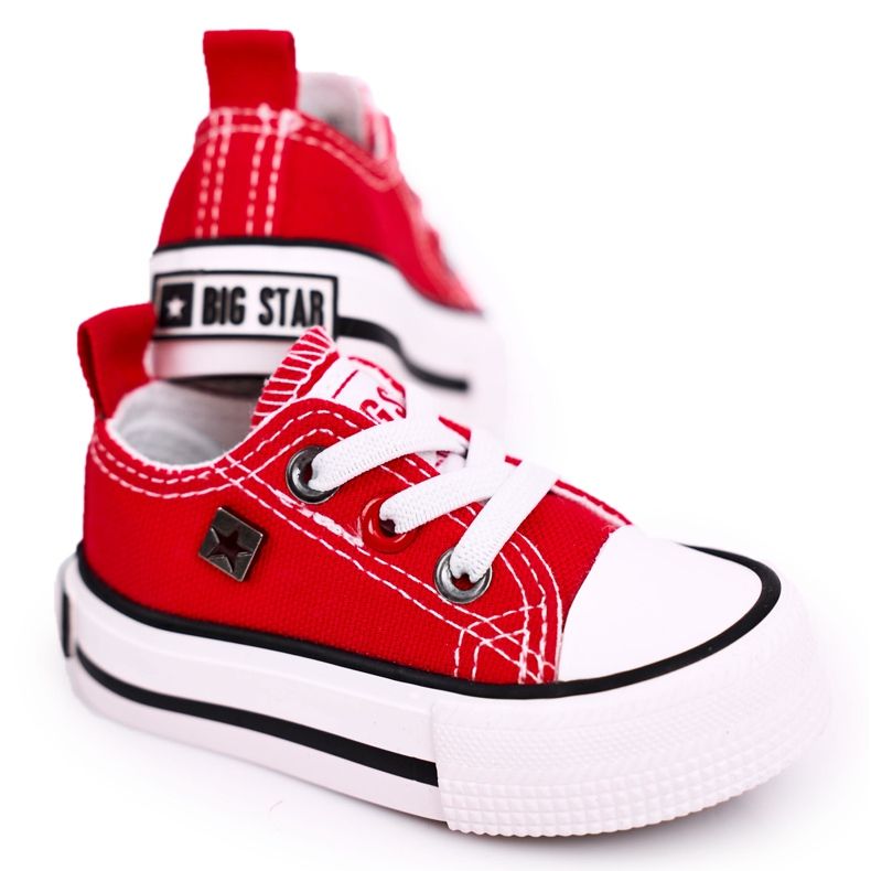 Sneakers Basse Classiche per Bambini Big Star HH374196 Rosse rosso