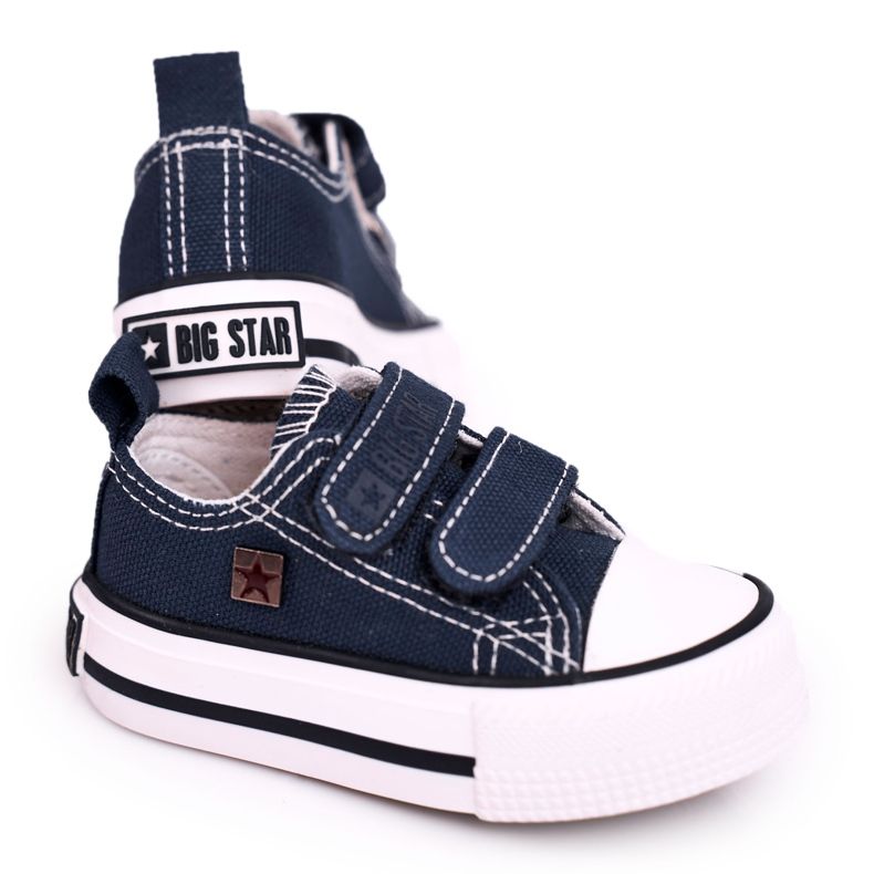Sneakers Basse Per Bambini Con Velcro Big Star HH374201 Navy Blue
