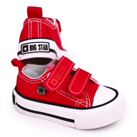 Sneakers Basse Bambini Con Velcro Big Star HH374202 Rosse rosso