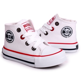 Sneakers Alte Per Bambini Con Cerniera Big Star HH374083 Bianco bianca bianca